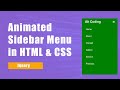 How to Make Animated Sidebar Menu With HTML & CSS  | section scroll animation  | Devscore