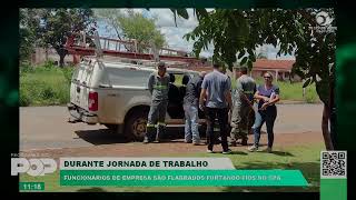 FUNCIONÁRIOS DE EMPRESA SÃO FLAGRADOS FURTANDO FIOS NO CPA DURANTE JORNADA DE TRABALHO