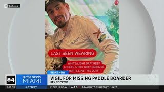 Vigil held for missing paddle boarder