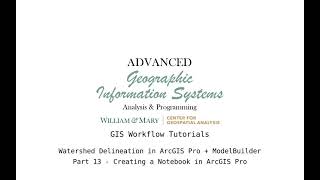 AdvGIS | GIS Workflow Tutorial | Part 13