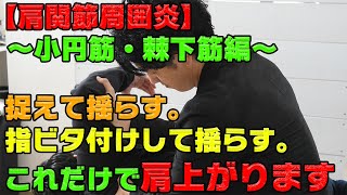 【肩関節周囲炎】～小円筋・棘下筋編～捉えて揺らす、指ビタ付けして揺らす…これだけで肩上がります‼️