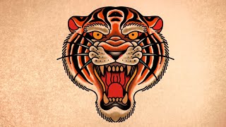 How to Draw a Easy Tiger Face | Tattoo Drawing Tutorial