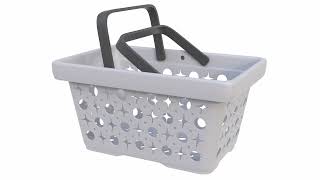 3D model of a plastic Christmas shopping basket. Blender Market - Superhive, CGtrader (no audio)