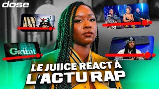 LE JUIICE réagit à l'actu rap (Electro au Grünt Festival, RAP FR vs RAP US, Les Flammes...) - REACT