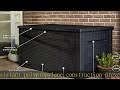 Keter XXL Java 230 Gallon Resin Rattan Look Large Outdoor Storage Deck Box for Patio Furniture Cush