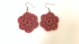 Flower medallion earring