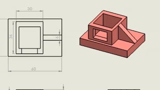 3d basic model drawing in solidworks