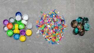 How to recycle HDPE bottle caps | @Precious_PlasticHQ shredder | @plasticpreneur injection machine