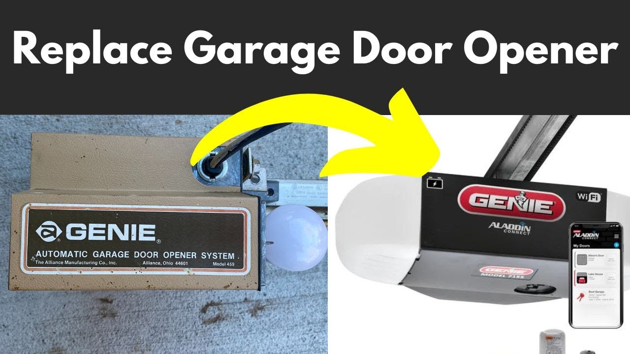 Replace And Install A Genie Garage Door Opener - VERY OLD - YouTube