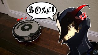 roomba but it plays goro akechi's voice when it bumps into something