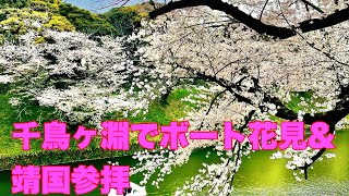 【花見】皇居ボート＆靖国神社花見！#千鳥ヶ淵ボート#靖国神社＃花見