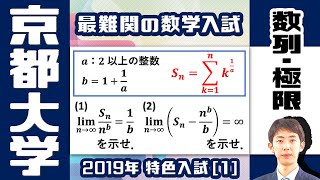 【５人しか受からない超難関入試】京大 2019年度 特色入試 [1]【数列・極限】