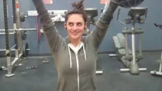 Lisa gets ready for A Rock Fitness Classes