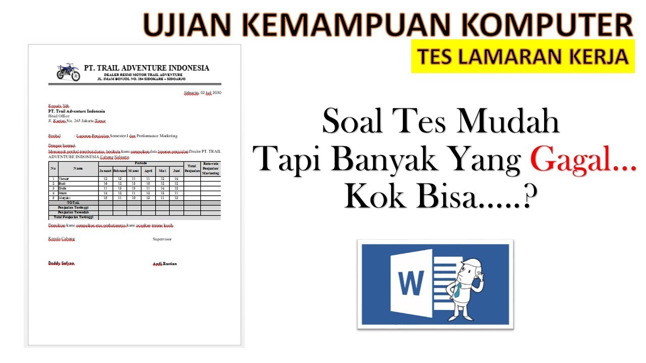 Contoh Soal Tes Komputer Masuk Kerja Bank Jawaban Pendidikan Contoh Soal Tes Komputer Masuk Kerja Bank Jawaban Pendidikan