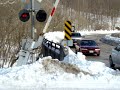 ❄ csx freight train @ woodstock in the snow