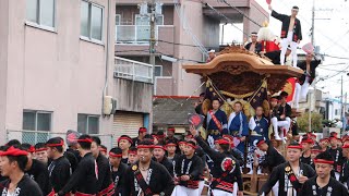 平成30年10月6日八木地区だんじり祭り1日目午前曳行　セブンイレブンやりまわし