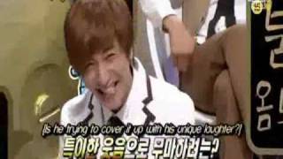 leeteuk's unique laugh (a cut from strong hearts)