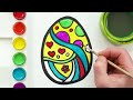 easter egg drawing painting and coloring for kids toddlers let s draw together