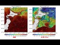 2022年の親潮 2 海面と水深100mでの水温と流れ