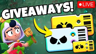 🔴LIVE | FREE BRAWL PASSES! Brawlidays Giveaways #2 | Brawl Stars