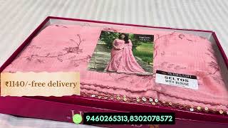 Subhash brand partywear thread work sarees on discount price | Sunday special sale | Online delivery