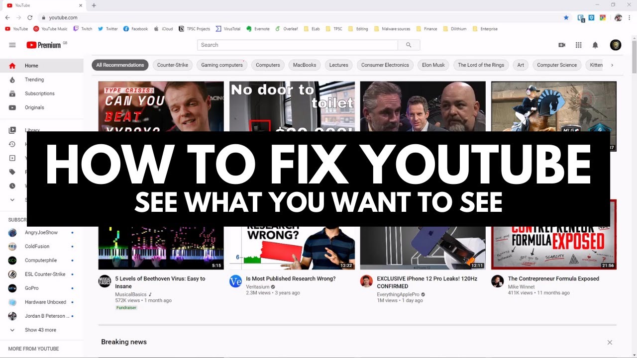 HOW TO FIX YOUTUBE - YouTube