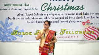 Kaitor nwngle khairokma gunang Mrs. Shibani Debbarma, Advent Christmas 2022 Borok Baptist Fellowship