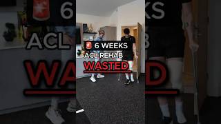 6 weeks of ACL Rehab Wasted - Always get your post op notes post acl for walking restrictions #acl