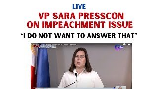 LIVE: VP SARA PRESS CON ON IMPEACHMENT