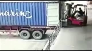 Forklift Falls from Dock