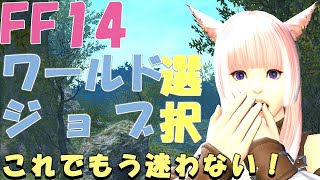 【FF14】データセンター・ワールド選択でお困りの初心者様へ！ジョブ選択までしっかり解説します【ゲーム実況】