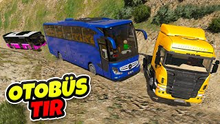 Güçlü Tırlar ve Otobüsler Dağdan İniş Yolunda - GTA 5