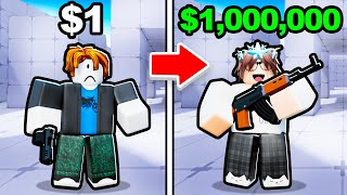 $1 Account Vs $1,000,000 Account In Roblox RIVALS