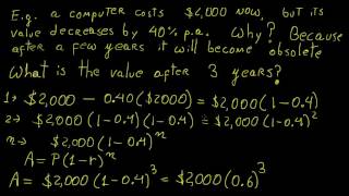 Y9|M1|1|39 - Depreciation | Year 9 Maths | LetThereBeMath |