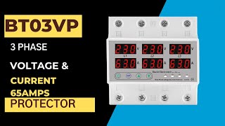 Blackt Electrotech : (BT03VP) 3 Phase Voltage and Current Protector 63 Amps