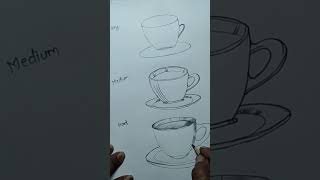 How to draw Cup Plate | #Easy Medium Hard | #globe | #shorts | Sketch & Draw     What next to draw?