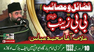 Fazail O Musaib Bibi Zainab a.s | Allama Agha Muhammad Abbas Of Multan | 10 February | 2023 Okara.
