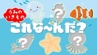 【知育うた】うみのいきものパズル②「これなんだ？」| うみのいきもの覚える | 子供向け知育アニメ｜赤ちゃん喜ぶ  | 笑う｜泣き止む | Vegetable Puzzle kids anime