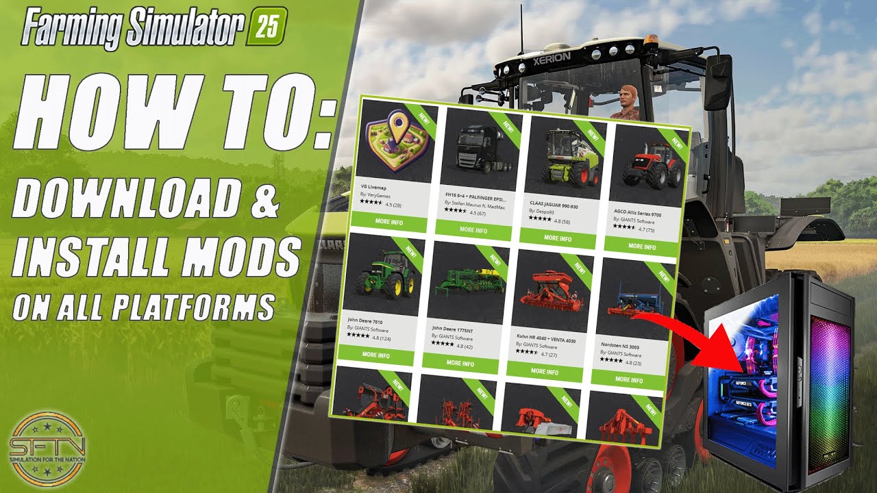 How To Download And Install Mods In Farming Simulator 25 Youtube