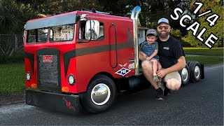 Surprising my Son with a GO KART Semi Truck!