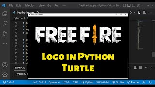 FREE FIRE Logo Drawing Using Python Turtle | Python For Beginners | BGMI | @FreeFireIndiaOfficial