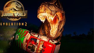 【4K-恐竜】夜のジュラシックパークが怖すぎる！【ジュラシックワールドエボリューション2】 - Jurassic World Evolution 2