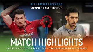 Highlights | Hunor Szocs (ROU) vs Soroosh Amiri Nia (IRI) | MT Grps | #ITTFWorlds2022