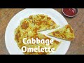 Cabbage Omelette-Cabbage Pancake-Omelette with Cabbage-Cabbage Recipes-Easy Breakfast Recipes