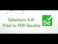 Selenium 4  - New feature - Print to PDF