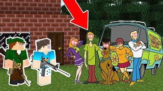 DESAFIO DA BASE VS SCOOBY-DOO DO MAL NO MINECRAFT!! SOBREVIVEMOS A MALDIÇÃO??