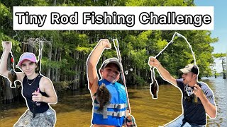TINY Rod Fishing CHALLENGE + Catch and Cook