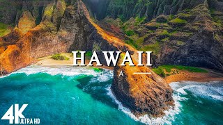 FLYING OVER HAWAII (4K UHD) - Relaxing Music Along With Beautiful Nature s(4K  U