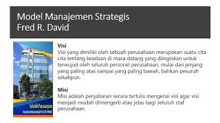 Pertemuan 2  Model Manajemen Strategis