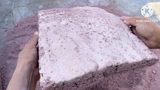 SOFT PINK CONCRETE DIRT SMASHING \u0026 CRUMBLING | ASMR TRIGGER SOUNDS